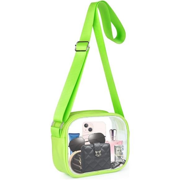 Clear Crossbody Stadium Approved Purse Bag for Concerts Sports Events Festivals - Picture 1 of 6